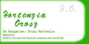 hortenzia orosz business card